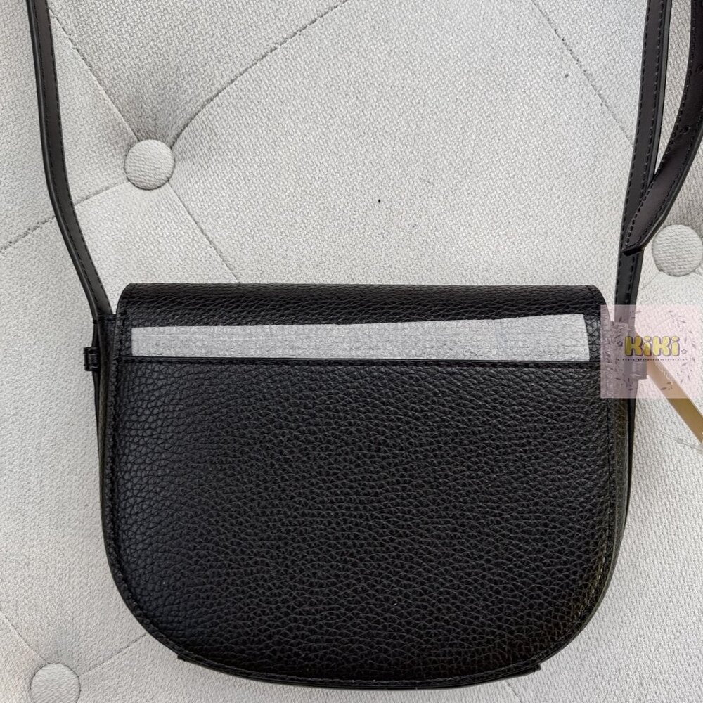 BRAND NEW Michael Kors Reed Small Pebbled Leather Crossbody Bag Black 35F3G6RC1T - Picture 7 of 13
